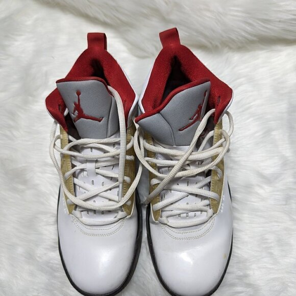 Jordan Maxin 200 Fire Red Men’s Size 9 White Red - Picture 3 of 7
